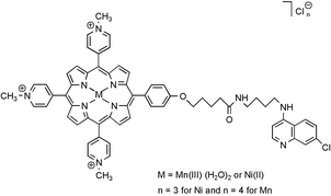Graphical abstract: Porphyrin–aminoquinoline conjugates as telomerase inhibitors