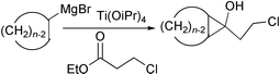 Graphical abstract: Diastereoselective titanium-mediated construction of cis-2,3-ring annelated 1-(2′-chloroethyl)cyclopropanols