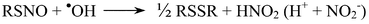 Graphical abstract: Reaction of hydroxyl radicals with S-nitrosothiols: determination of rate constants and end product analysis