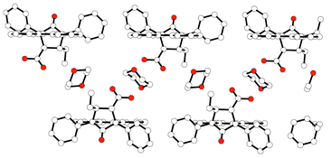 Graphical abstract: Carboxylic acid clathrate hosts of Diels–Alder adducts of phencyclone and 2-alkenoic acids. Role of bidentate C–H⋯O hydrogen bonds between the phenanthrene and carbonyl groups in host–host networks