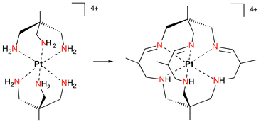 Graphical abstract: Specificity in template syntheses of hexaaza-macrobicyclic cages: [Pt(Me5-tricosatrieneN6)]4+ and [Pt(Me5-tricosaneN6)]4+