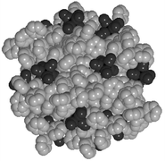 Graphical abstract: Nanoclusters of phenylphosphonium cations and cyanoferrate anions in the gas phase, and the principles of association of these ions in crystals