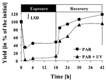 Graphical abstract: Effects of intense PAR and UV radiation on photosynthesis, growth and pigmentation in the rice-field cyanobacterium Anabaena sp.