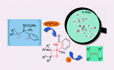 Graphical abstract: Dilithiated phosphazenes: scaffolds for the synthesis of olefins through a new class of bicyclic 1,2-oxaphosphetanes