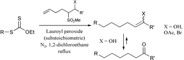 Graphical abstract: Convergent access to ketones, vinyl esters and vinyl bromides by a tin-free radical addition-intramolecular hydrogen atom transfer