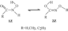 Graphical abstract: Conformational behavior of some hydroxamic acids