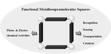Graphical abstract: Metallosupramolecular squares: from structure to function