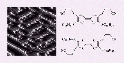 Graphical abstract: Synthesis, separation, and isomer-dependent packing in two dimensions—detected by scanning tunnelling microscopy—of a TTF derivative