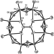 Graphical abstract: [Mo8S4O12(OH)8(C2O4)]: a novel polyoxothiomolybdate ring synthesized via a hydrothermal method