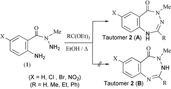 Graphical abstract: Investigations on the structure of 4-methyldihydro-1,3,4-benzotriazepin-5-ones. Tautomer reassignment