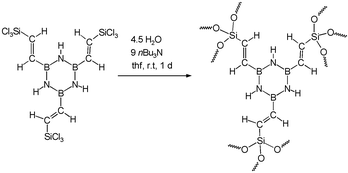 Graphical abstract: Functionalized borazines as precursors for new silica gels