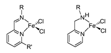 Graphical abstract: Iron complexes bearing iminopyridine and aminopyridine ligands as catalysts for atom transfer radical polymerisation