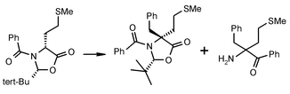 Graphical abstract: Synthesis of (R)-α-benzylmethionine: a novel rearrangement during alkylation of the Seebach (R)-methionine oxazolidinone
