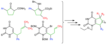 Graphical abstract: Multiple pathways in the synthesis of new annelated analogues of 6-benzyl-1-(ethoxymethyl)-5-isopropyluracil (emivirine)