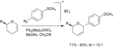 Graphical abstract: Heck arylation of cyclic enol ethers with aryldiazonium salts: regio- and stereoselective synthesis of arylated oxacycles