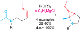 Graphical abstract: Studies on the intramolecular Kulinkovich–de Meijere reaction of disubstituted alkenes bearing carboxylic amide groups