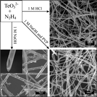 Graphical abstract: Shape-controlled synthesis and growth mechanism of one-dimensional nanostructures of trigonal tellurium
