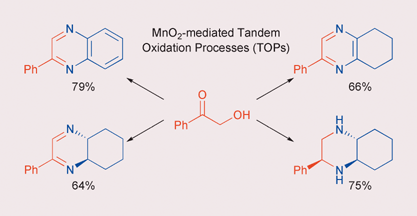 Graphical abstract: Preparation of quinoxalines, dihydropyrazines, pyrazines and piperazines using tandem oxidation processes