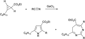 Graphical abstract: A new synthesis of pyrroles by the condensation of cyclopropenes and nitriles mediated by gallium(iii) and indium(iii) salts