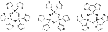 Graphical abstract: Synthesis and structural studies (1H, 13C, 31P NMR and X-ray) of new C-bonded cyclotriphosphazenes with heterocyclic substituents from novel phosphinic acid derivatives