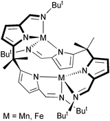 Graphical abstract: Double-stranded, [4 + 4] helicates of Fe(ii) and Mn(ii) supported by an extended dipyrrolide ligand