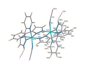 Graphical abstract: Structure and magnetism of a new pyrazolate bridged iron(II) spin crossover complex displaying a single HS–HS to LS–LS transition