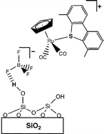 Graphical abstract: CpRu(CO)2(BF4) and [CpFe(CO)2(THF)]+ on mesoporous silica as adsorbents for the removal of dibenzothiophenes from hydrocarbon solutions