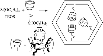 Graphical abstract: Novel mesoporous organosilicas containing size-selective micropores from covalently bound calixcrowns