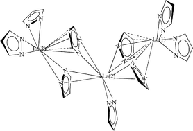 Graphical abstract: Reactions of lanthanoid metals with 3,5-diphenylpyrazole at elevated temperatures: synthesis and structures of both homoleptic, [Ln3(Ph2pz)9] (Ln = La, Nd), [Ln2(Ph2pz)6] (Ln = Er, Lu), and heteroleptic, [Ln(Ph2pz)3(Ph2pzH)2] (Ln = La, Nd, Gd, Tb, Er or Yb), pyrazolate complexes