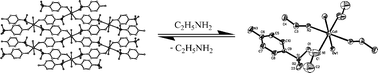 Graphical abstract: Reversible and selective amine interactions of [Cd(μ2-N,O-p-NH2C6H4SO3)2(H2O)2]n