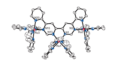 Graphical abstract: The first solid state structure of a triruthenium polypyridyl complex