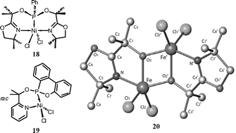 Graphical abstract: Nickel and iron complexes with oxazoline- or pyridine-phosphonite ligands; synthesis, structure and application for the catalytic oligomerisation of ethylene