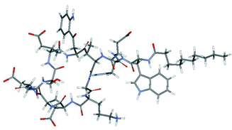 Graphical abstract: NMR structure determination and calcium binding effects of lipopeptide antibiotic daptomycin