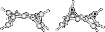 Graphical abstract: Ab initio MO and DFT study of syn-sesquinorbornatrienyl dication and its isoelectronic boron analogue