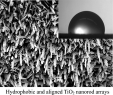 Graphical abstract: Aligned TiO2 nanorod arrays synthesized by oxidizing titanium with acetone