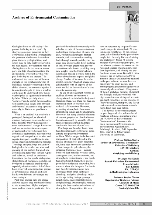 Archives of Environmental Contamination