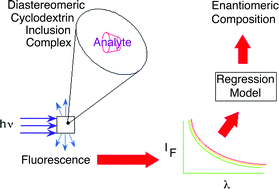 Graphical abstract: Determination of the enantiomeric composition of phenylalanine samples by chemometric analysis of the fluorescence spectra of cyclodextrin guest–host complexes