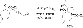 Graphical abstract: Stoichiometric and catalytic reductive aldol cyclizations of alkynediones induced by Stryker's reagent