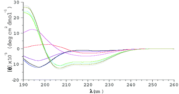 Graphical abstract: Conformational properties of peptide fragments homologous to the 106–114 and 106–126 residues of the human prion protein: a CD and NMR spectroscopic study