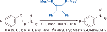Graphical abstract: Application of a diphosphinidenecyclobutene ligand in the solvent-free copper-catalysed amination reactions of aryl halides