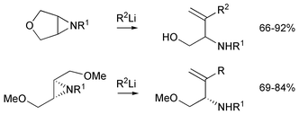 Graphical abstract: Unsaturated 1,2-amino alcohols and ethers from aziridines and organolithiums