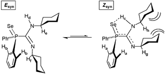 Graphical abstract: Self-organisation in P-substituted guanidines leading to solution-state isomerisation