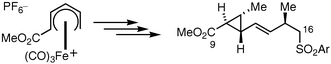 Graphical abstract: Synthesis of cyclopropanes via organoiron methodology: preparation of the C9–C16 alkenylcyclopropane segment of ambruticin