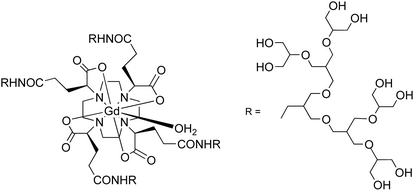 Graphical abstract: Efficient relaxivity enhancement in dendritic gadolinium complexes: effective motional coupling in medium molecular weight conjugates