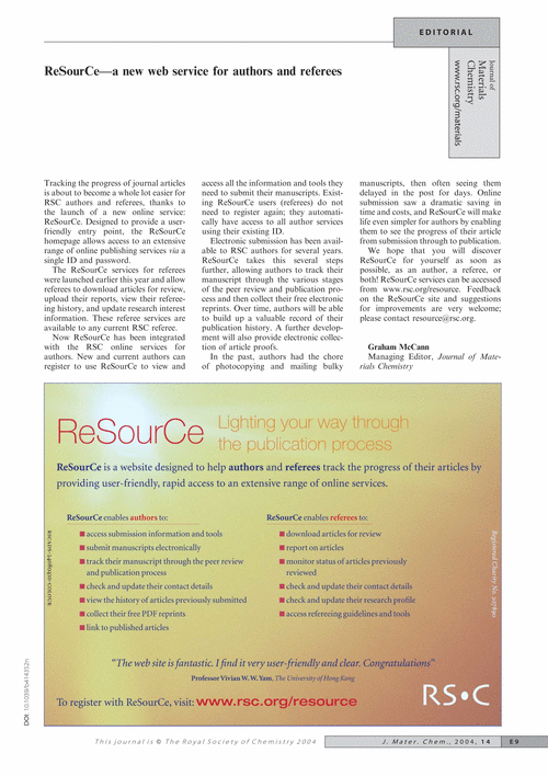 ReSourCe—a new web service for authors and referees