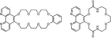 Graphical abstract: Luminescent complexes of Re(i) and Ru(ii) with appended macrocycle groups derived from 5,6-dihydroxyphenanthroline: cation and anion binding