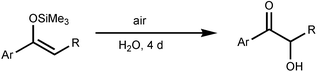 Graphical abstract: Water-promoted direct aerobic oxidation of enol silyl ether to α-hydroxyl ketones without catalyst