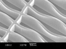 Graphical abstract: Large area UV casting using diverse polyacrylates of microchannels separated by high aspect ratio microwalls