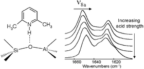 Graphical abstract: 2,6-Dimethylpyridine as a probe of the strength of Brønsted acid sites: study on zeolites. Application to alumina