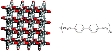 Graphical abstract: Molecular networks built from weakly interacting nitro-substituted pentaerythrityl tetraaryl ethers